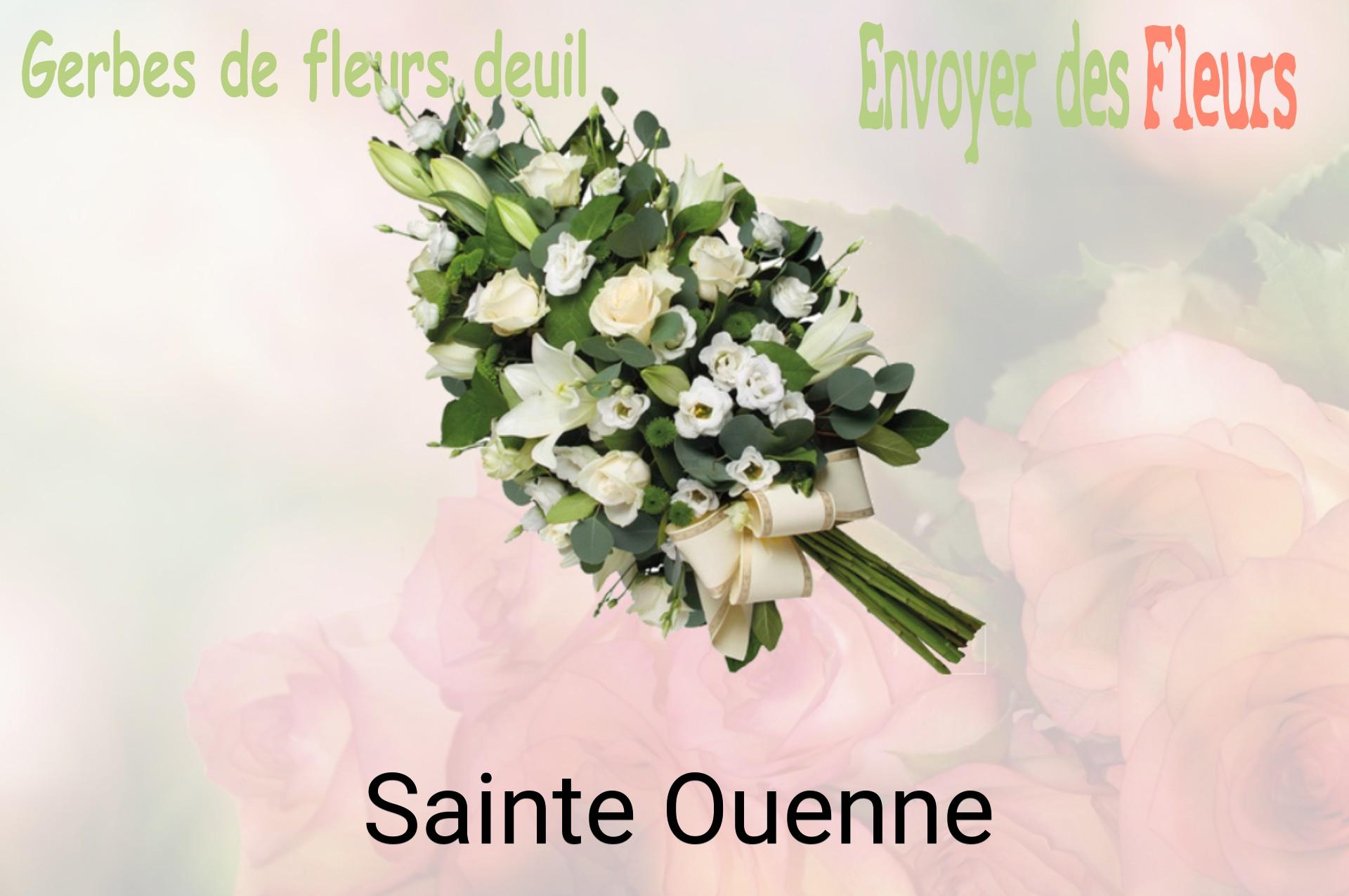 Gerbe de fleurs de deuil livrée à Sainte-Ouenne